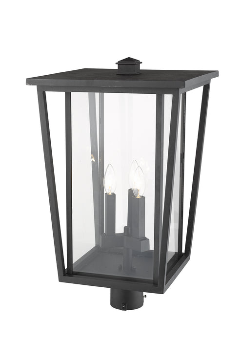 Z-Lite 571PHXLR-BK Three Light Outdoor Post Mount Fixture, Black