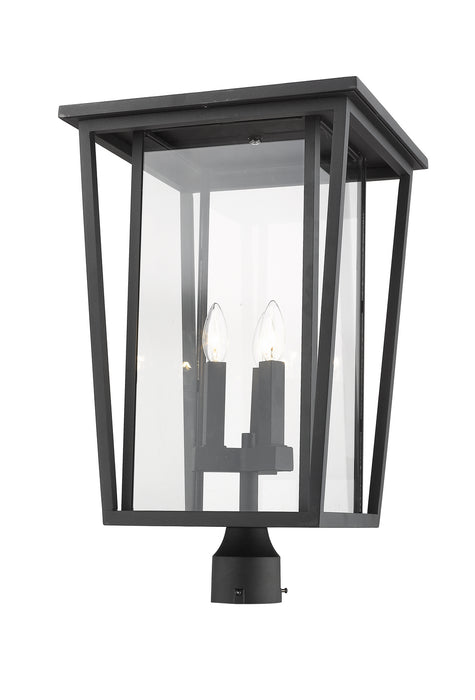 Z-Lite 571PHXLR-BK Three Light Outdoor Post Mount Fixture, Black