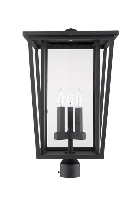 Z-Lite 571PHXLR-BK Three Light Outdoor Post Mount Fixture, Black