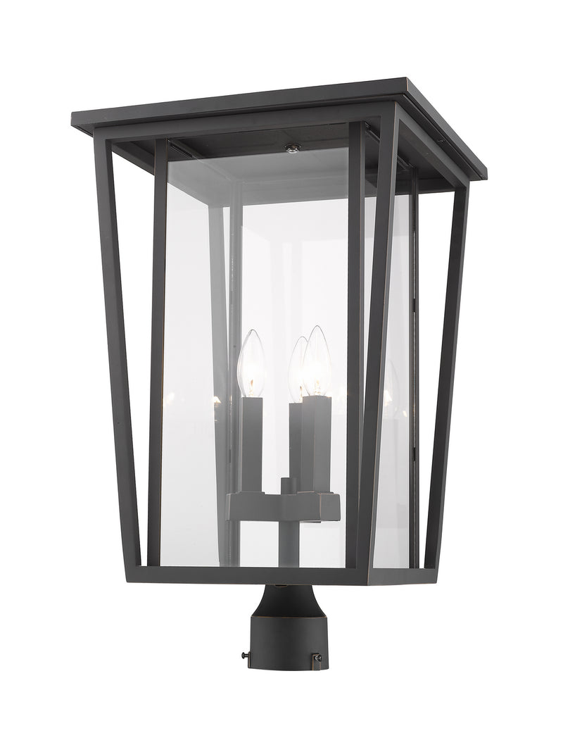 Z-Lite 571PHXLR-ORB Three Light Outdoor Post Mount Fixture, Oil Rubbed Bronze