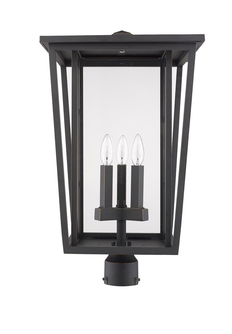Z-Lite 571PHXLR-ORB Three Light Outdoor Post Mount Fixture, Oil Rubbed Bronze