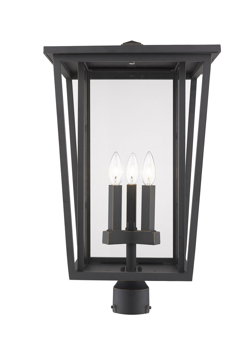 Z-Lite 571PHXLR-ORB Three Light Outdoor Post Mount Fixture, Oil Rubbed Bronze