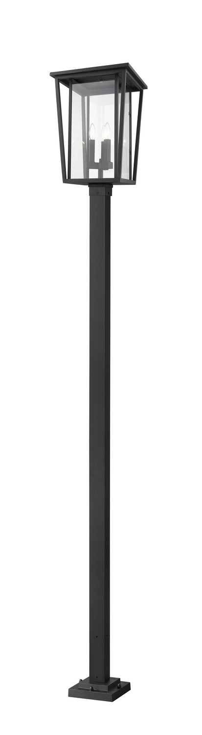 Z-Lite 571PHXLS-536P-BK Three Light Outdoor Post Mounted Fixture, Black