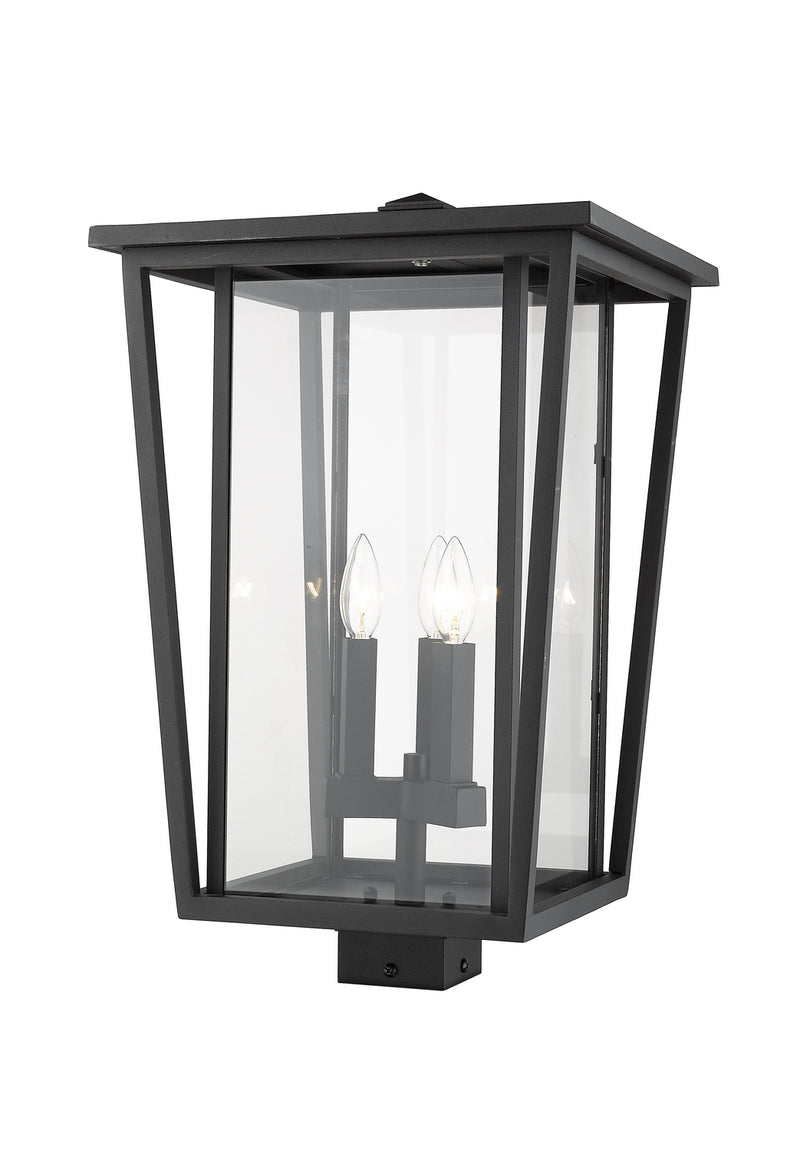 Z-Lite 571PHXLS-BK Three Light Outdoor Post Mount Fixture, Black