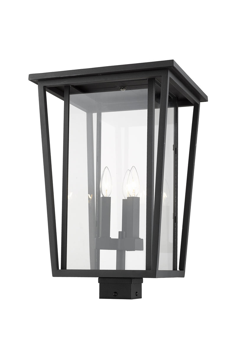 Z-Lite 571PHXLS-BK Three Light Outdoor Post Mount Fixture, Black