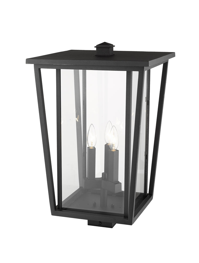 Z-Lite 571PHXLS-BK Three Light Outdoor Post Mount Fixture, Black