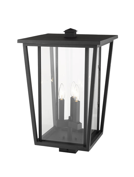 Z-Lite 571PHXLS-BK Three Light Outdoor Post Mount Fixture, Black