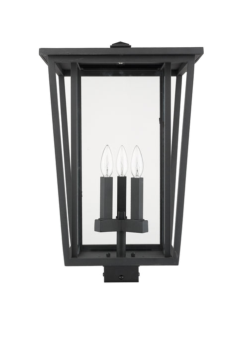 Z-Lite 571PHXLS-BK Three Light Outdoor Post Mount Fixture, Black