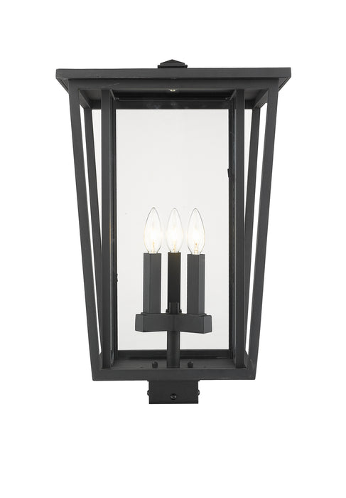 Z-Lite 571PHXLS-BK Three Light Outdoor Post Mount Fixture, Black