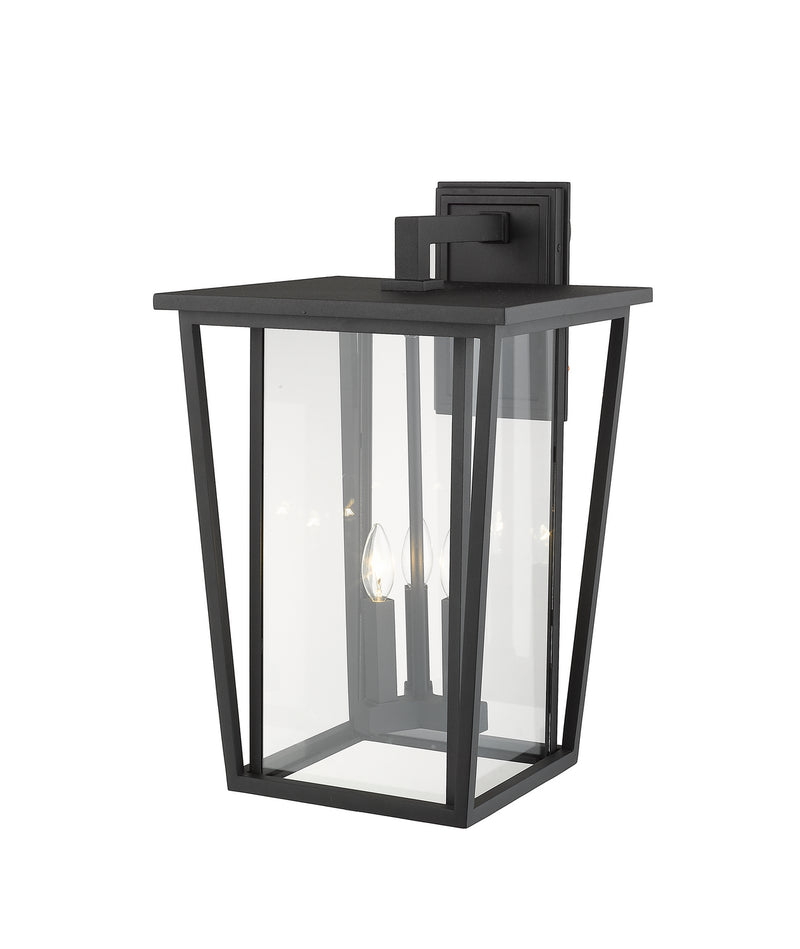 Z-Lite 571XL-BK Three Light Outdoor Wall Light, Black