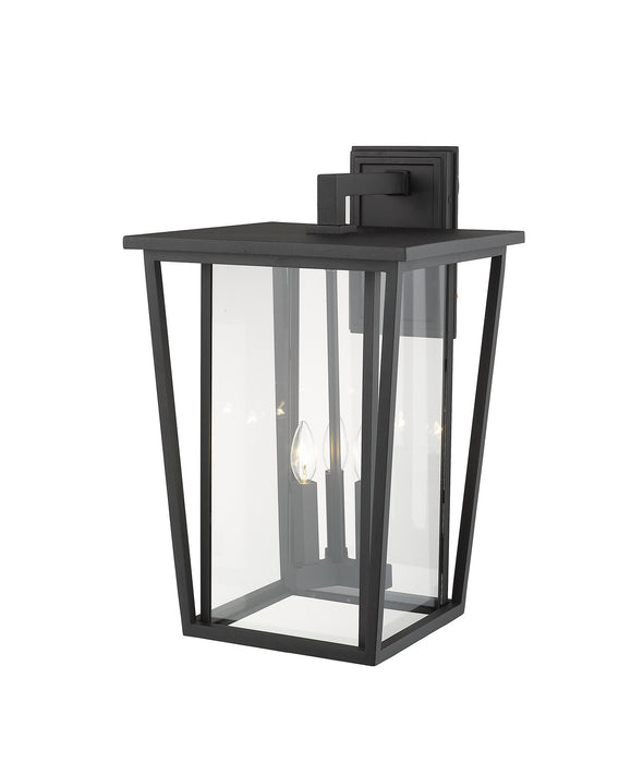Z-Lite 571XL-BK Three Light Outdoor Wall Light, Black