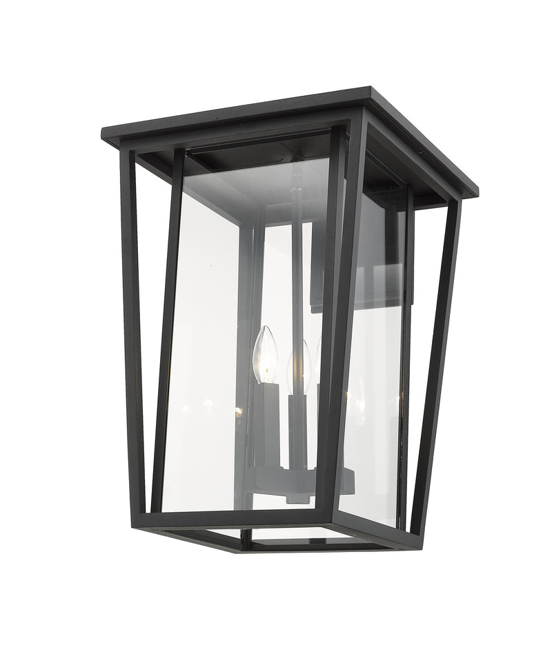 Z-Lite 571XL-BK Three Light Outdoor Wall Light, Black