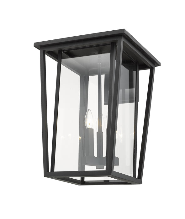 Z-Lite 571XL-BK Three Light Outdoor Wall Light, Black