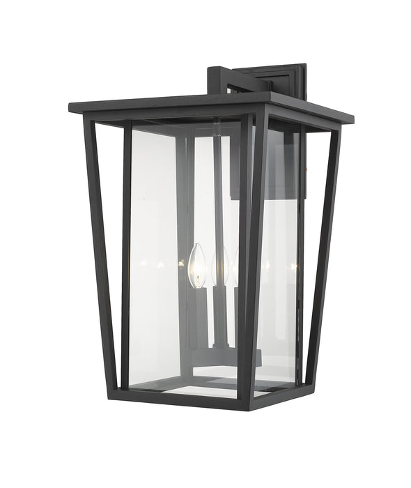 Z-Lite 571XL-BK Three Light Outdoor Wall Light, Black