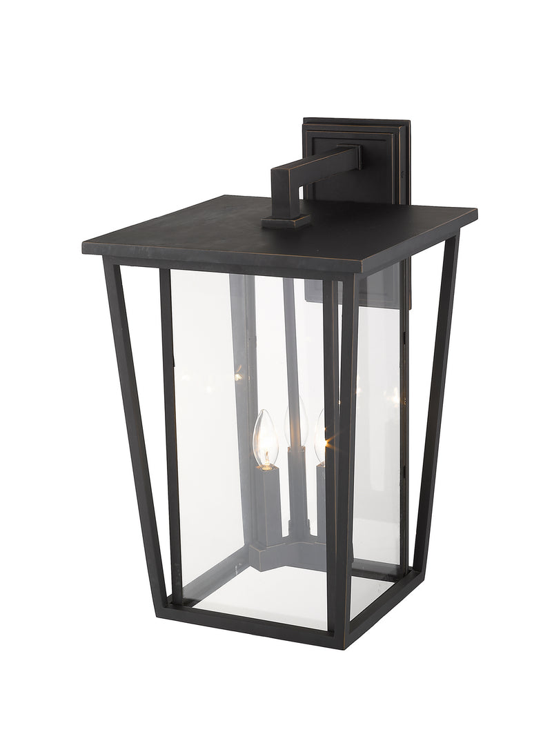 Z-Lite 571XL-ORB Three Light Outdoor Wall Light, Oil Rubbed Bronze