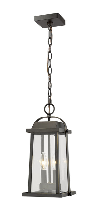 Z-Lite 574CHM-ORB Two Light Outdoor Chain Mount Ceiling Fixture, Oil Rubbed Bronze