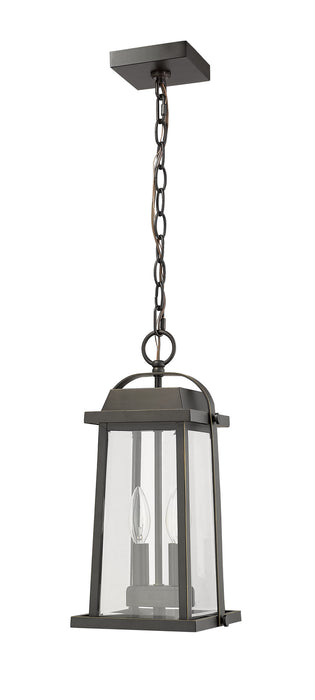 Z-Lite 574CHM-ORB Two Light Outdoor Chain Mount Ceiling Fixture, Oil Rubbed Bronze