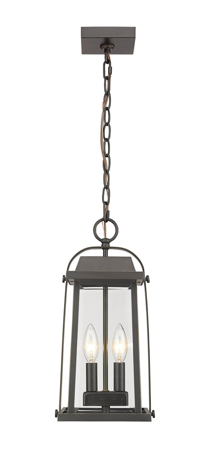 Z-Lite 574CHM-ORB Two Light Outdoor Chain Mount Ceiling Fixture, Oil Rubbed Bronze