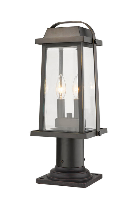 Z-Lite 574PHMR-533PM-ORB Two Light Outdoor Pier Mounted Fixture, Oil Rubbed Bronze