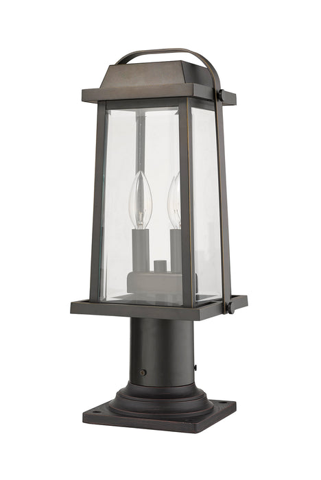 Z-Lite 574PHMR-533PM-ORB Two Light Outdoor Pier Mounted Fixture, Oil Rubbed Bronze