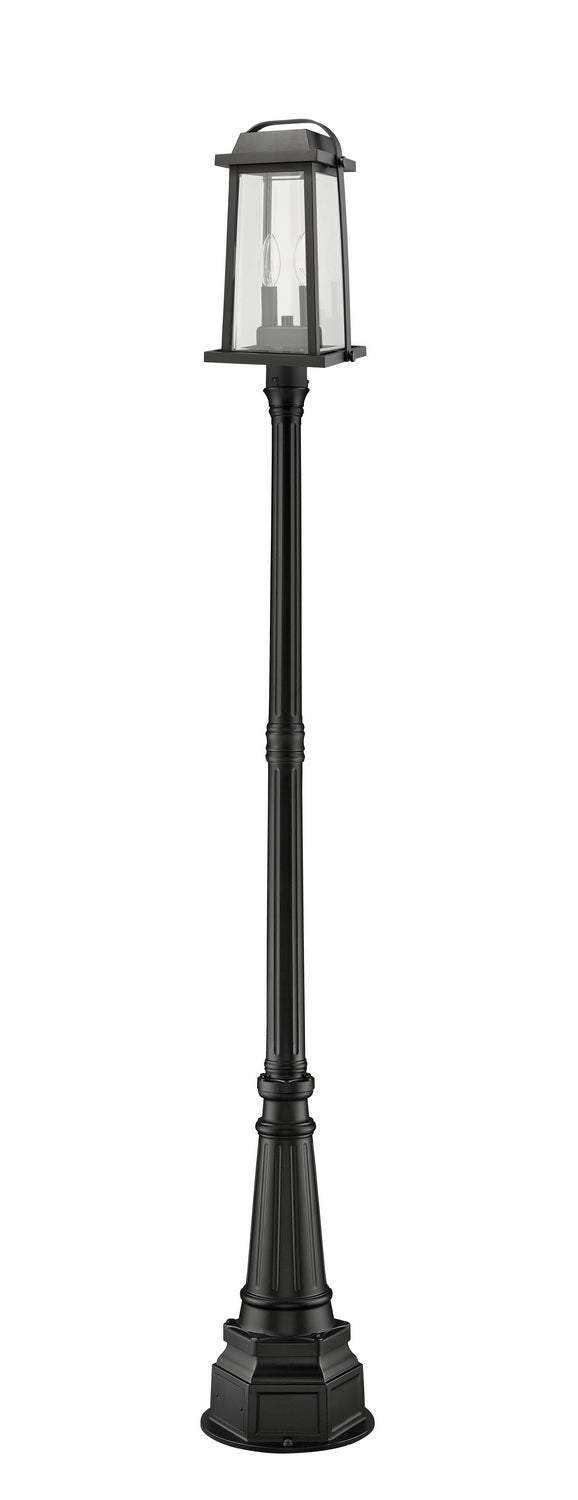 Z-Lite 574PHMR-564P-BK Two Light Outdoor Post Mounted Fixture, Black