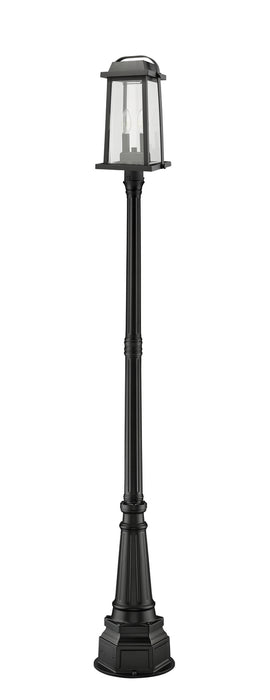 Z-Lite 574PHMR-564P-BK Two Light Outdoor Post Mounted Fixture, Black