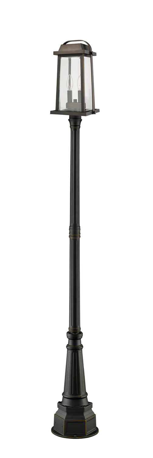 Z-Lite 574PHMR-564P-ORB Two Light Outdoor Post Mounted Fixture, Oil Rubbed Bronze