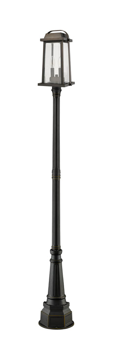 Z-Lite 574PHMR-564P-ORB Two Light Outdoor Post Mounted Fixture, Oil Rubbed Bronze