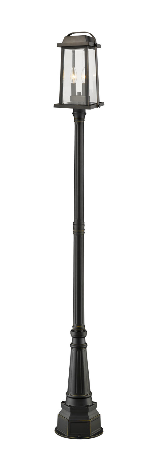Z-Lite 574PHMR-564P-ORB Two Light Outdoor Post Mounted Fixture, Oil Rubbed Bronze