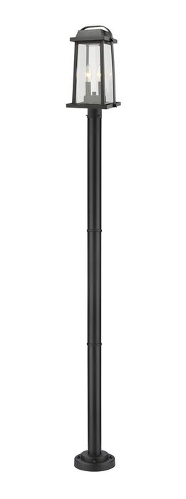 Z-Lite 574PHMR-567P-BK Two Light Outdoor Post Mounted Fixture, Black
