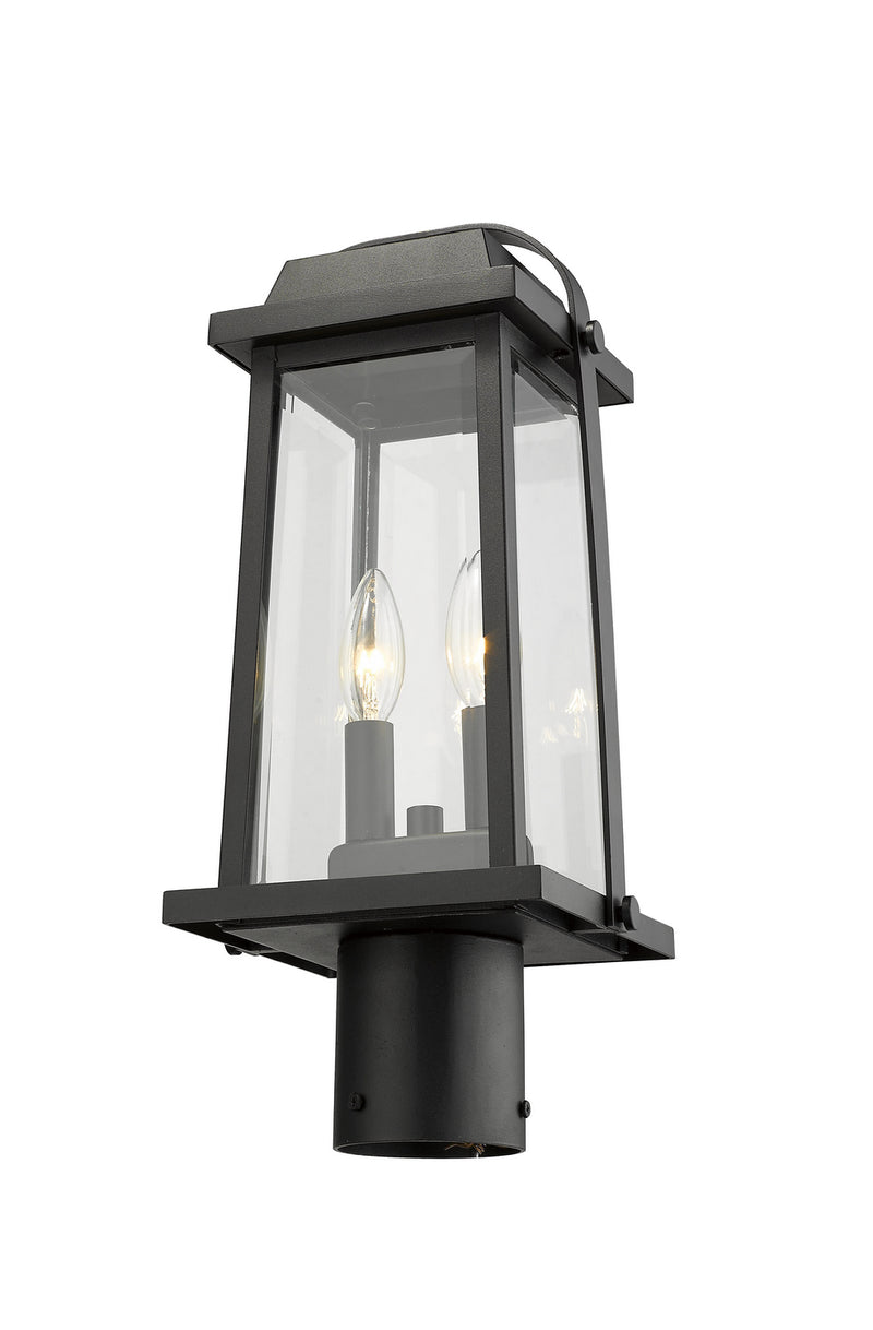 Z-Lite 574PHMR-BK Two Light Outdoor Post Mount Fixture, Black