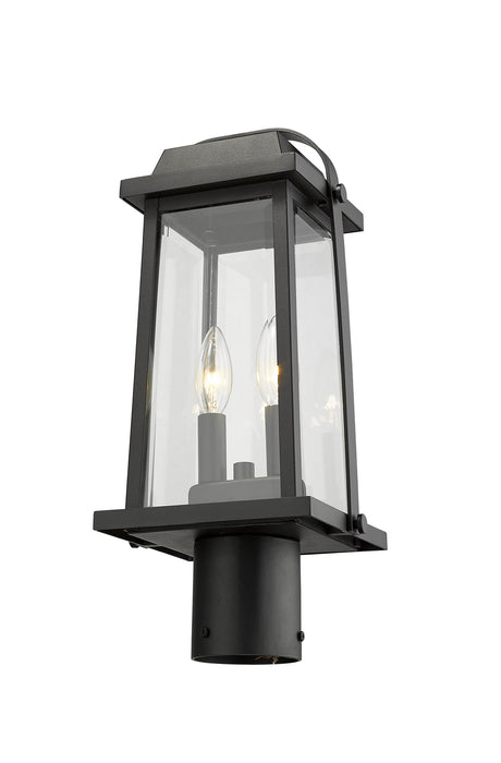 Z-Lite 574PHMR-BK Two Light Outdoor Post Mount Fixture, Black