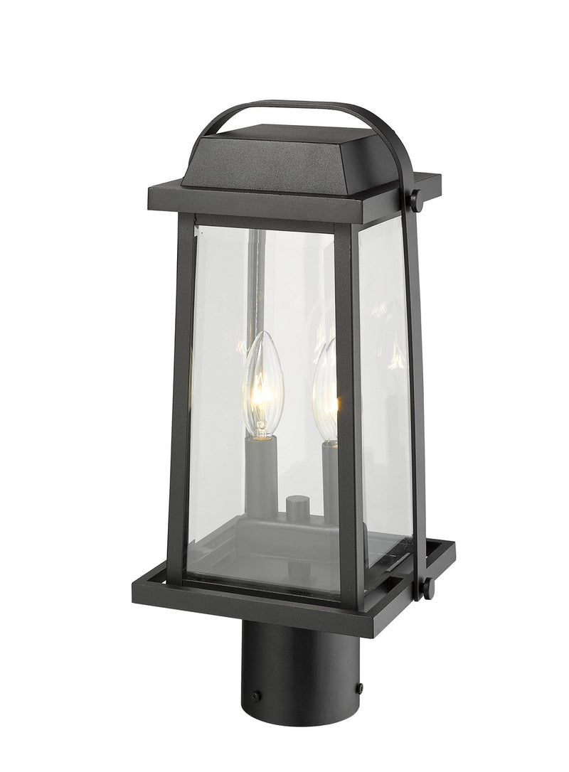 Z-Lite 574PHMR-BK Two Light Outdoor Post Mount Fixture, Black