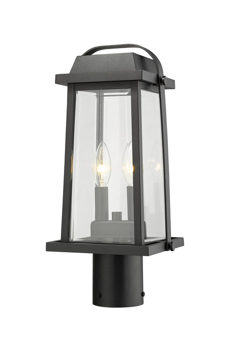 Z-Lite 574PHMR-BK Two Light Outdoor Post Mount Fixture, Black