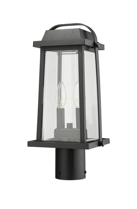 Z-Lite 574PHMR-BK Two Light Outdoor Post Mount Fixture, Black