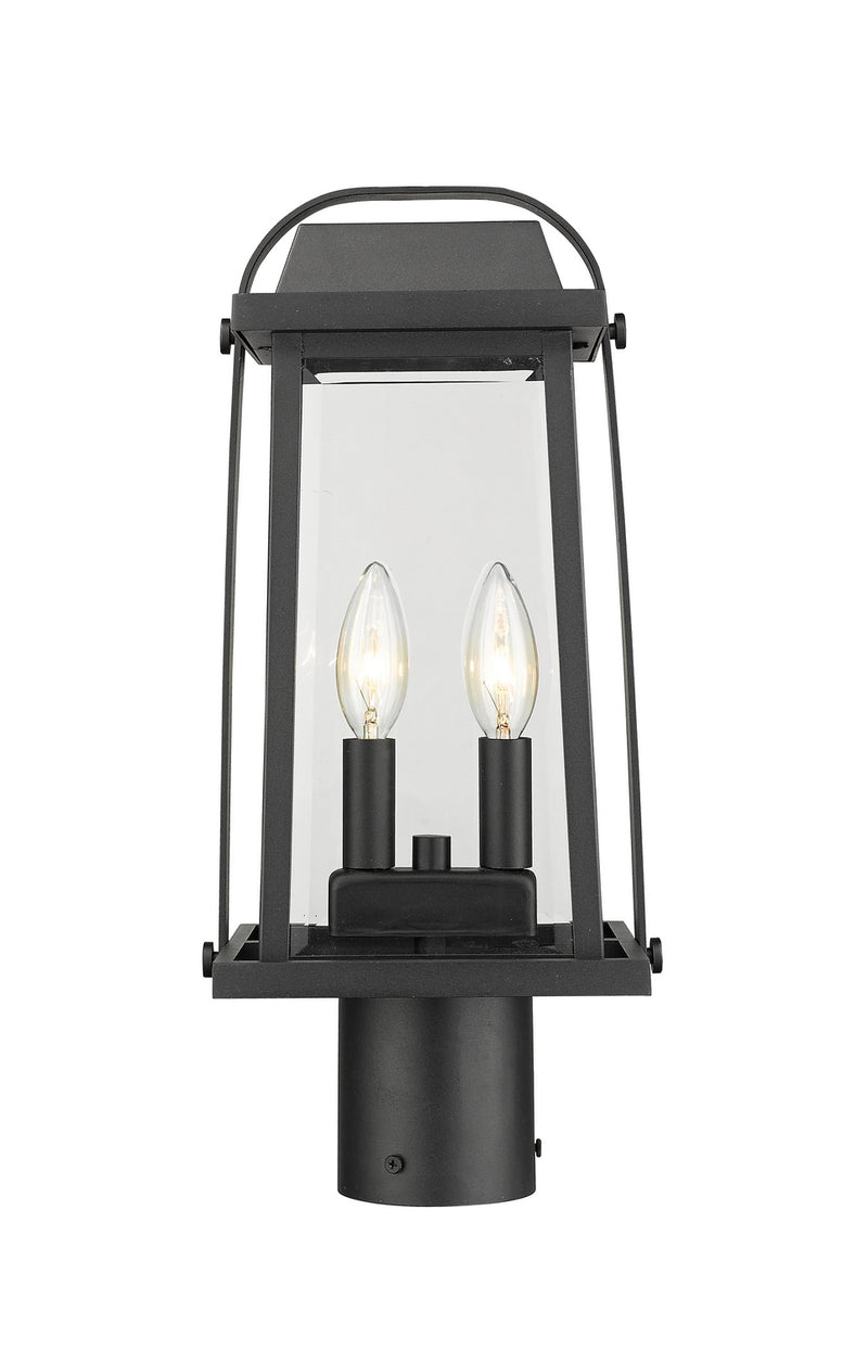 Z-Lite 574PHMR-BK Two Light Outdoor Post Mount Fixture, Black