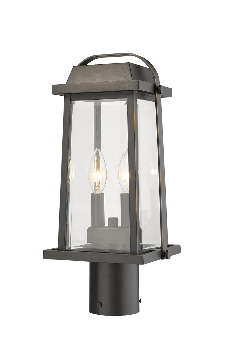 Z-Lite 574PHMR-ORB Two Light Outdoor Post Mount Fixture, Oil Rubbed Bronze