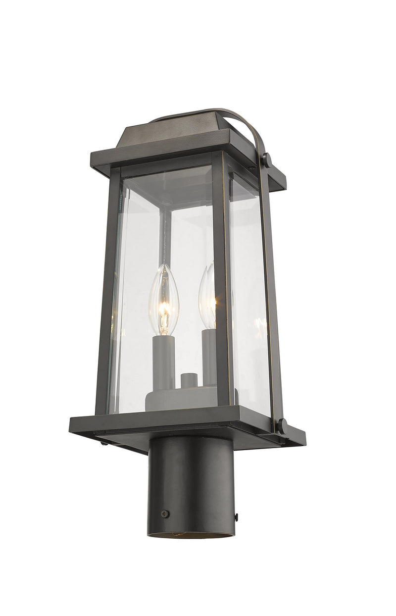 Z-Lite 574PHMR-ORB Two Light Outdoor Post Mount Fixture, Oil Rubbed Bronze