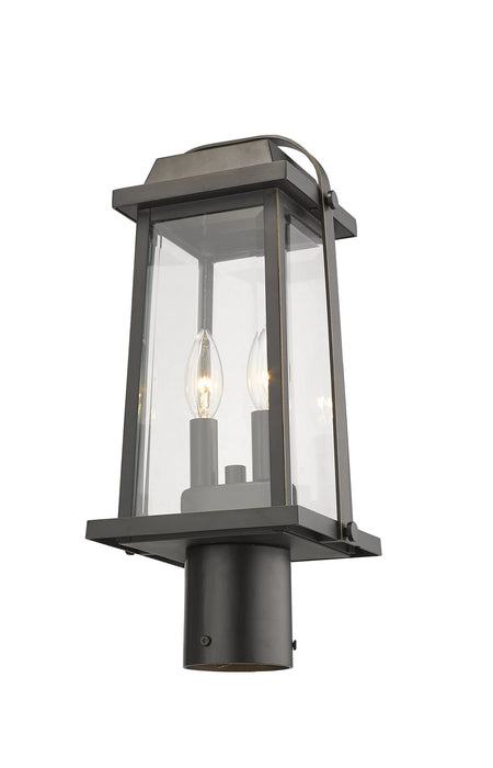 Z-Lite 574PHMR-ORB Two Light Outdoor Post Mount Fixture, Oil Rubbed Bronze