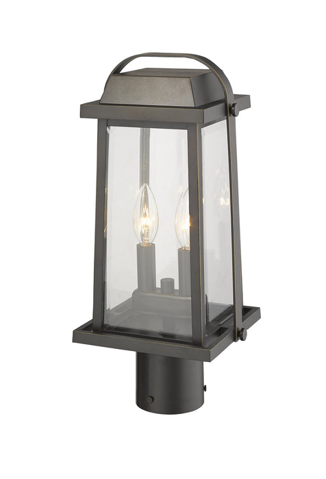 Z-Lite 574PHMR-ORB Two Light Outdoor Post Mount Fixture, Oil Rubbed Bronze