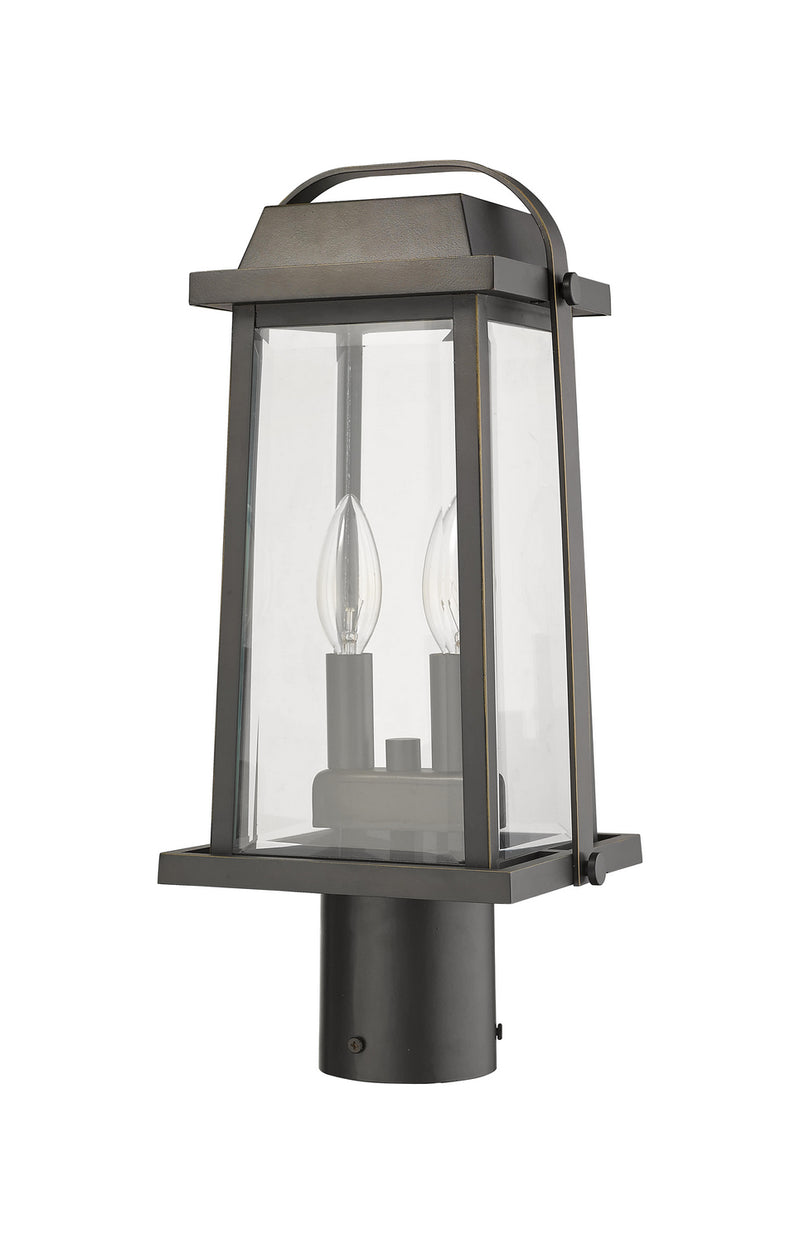Z-Lite 574PHMR-ORB Two Light Outdoor Post Mount Fixture, Oil Rubbed Bronze