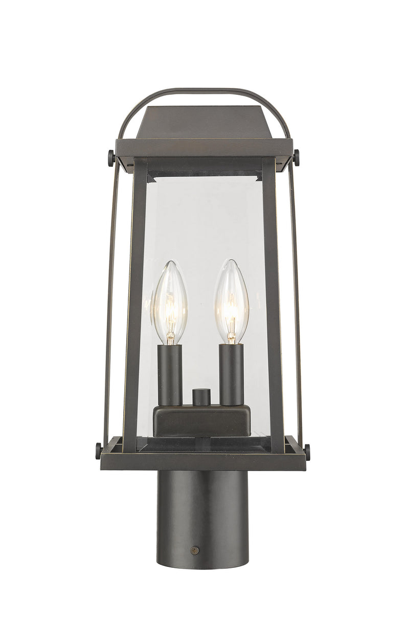 Z-Lite 574PHMR-ORB Two Light Outdoor Post Mount Fixture, Oil Rubbed Bronze