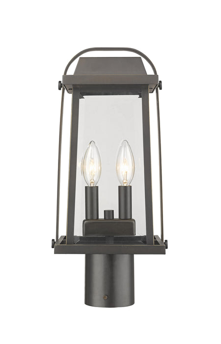 Z-Lite 574PHMR-ORB Two Light Outdoor Post Mount Fixture, Oil Rubbed Bronze