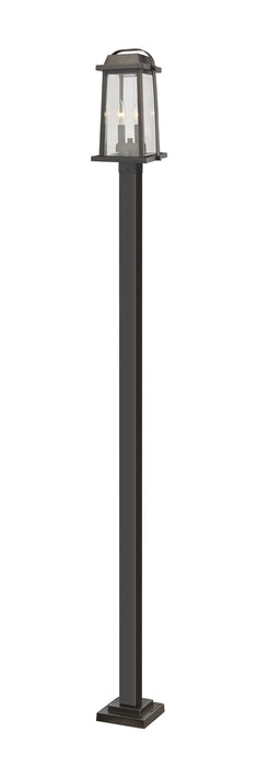 Z-Lite 574PHMS-536P-ORB Two Light Outdoor Post Mounted Fixture, Oil Rubbed Bronze