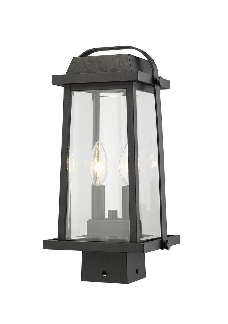 Z-Lite 574PHMS-BK Two Light Outdoor Post Mount Fixture, Black