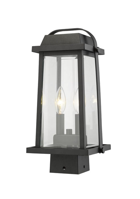 Z-Lite 574PHMS-BK Two Light Outdoor Post Mount Fixture, Black