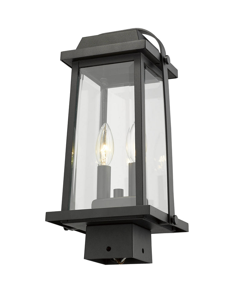 Z-Lite 574PHMS-BK Two Light Outdoor Post Mount Fixture, Black