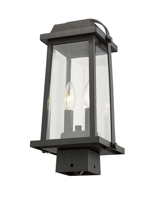 Z-Lite 574PHMS-BK Two Light Outdoor Post Mount Fixture, Black
