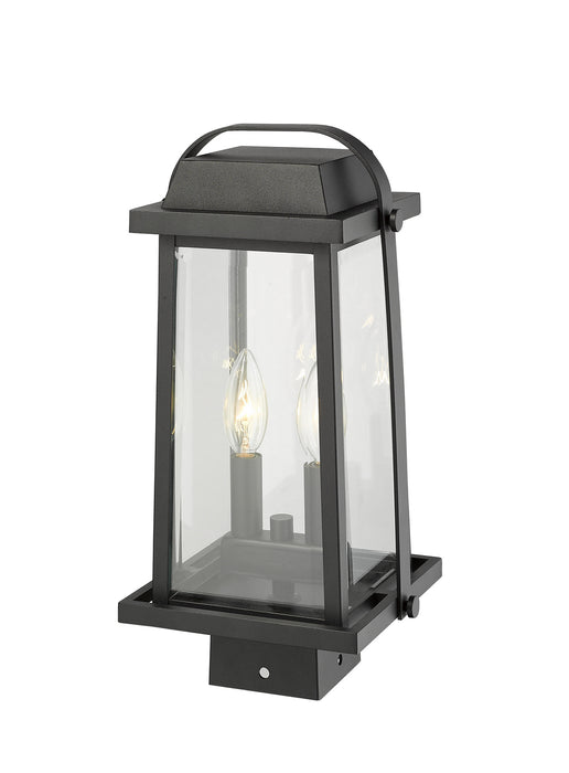 Z-Lite 574PHMS-BK Two Light Outdoor Post Mount Fixture, Black