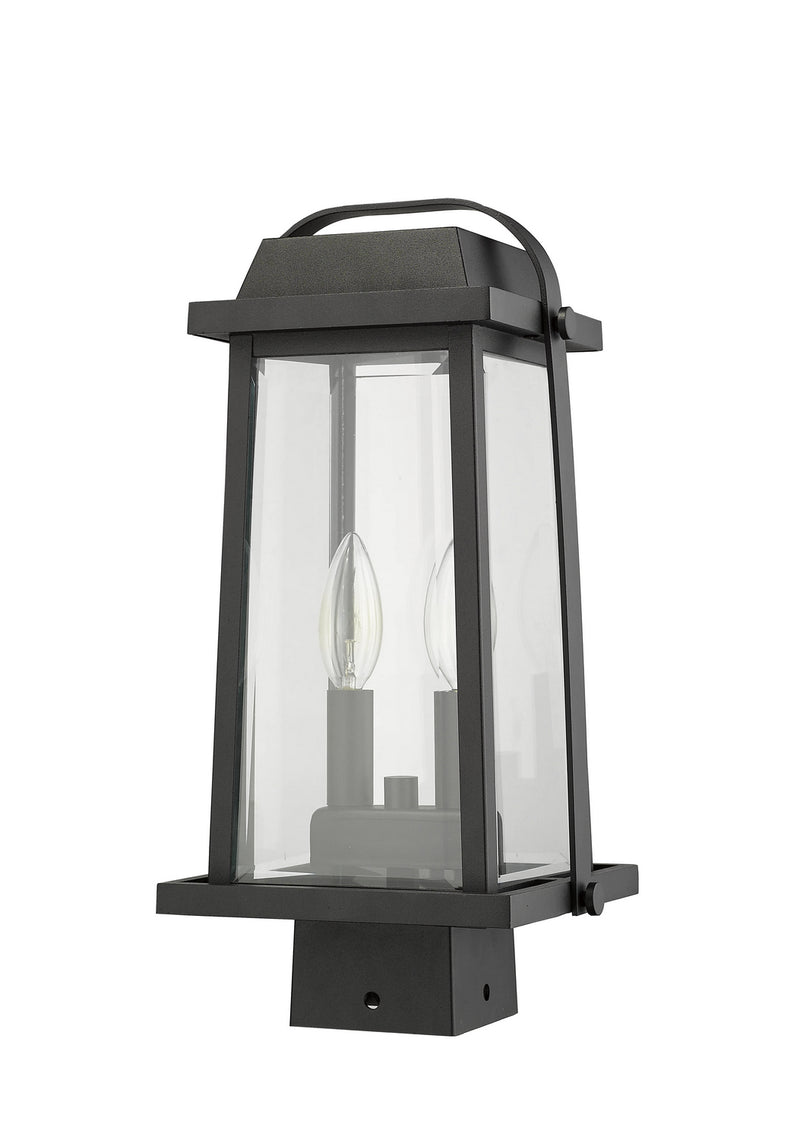 Z-Lite 574PHMS-BK Two Light Outdoor Post Mount Fixture, Black